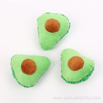 Stuffed avocado catnip plush for cat playing toy